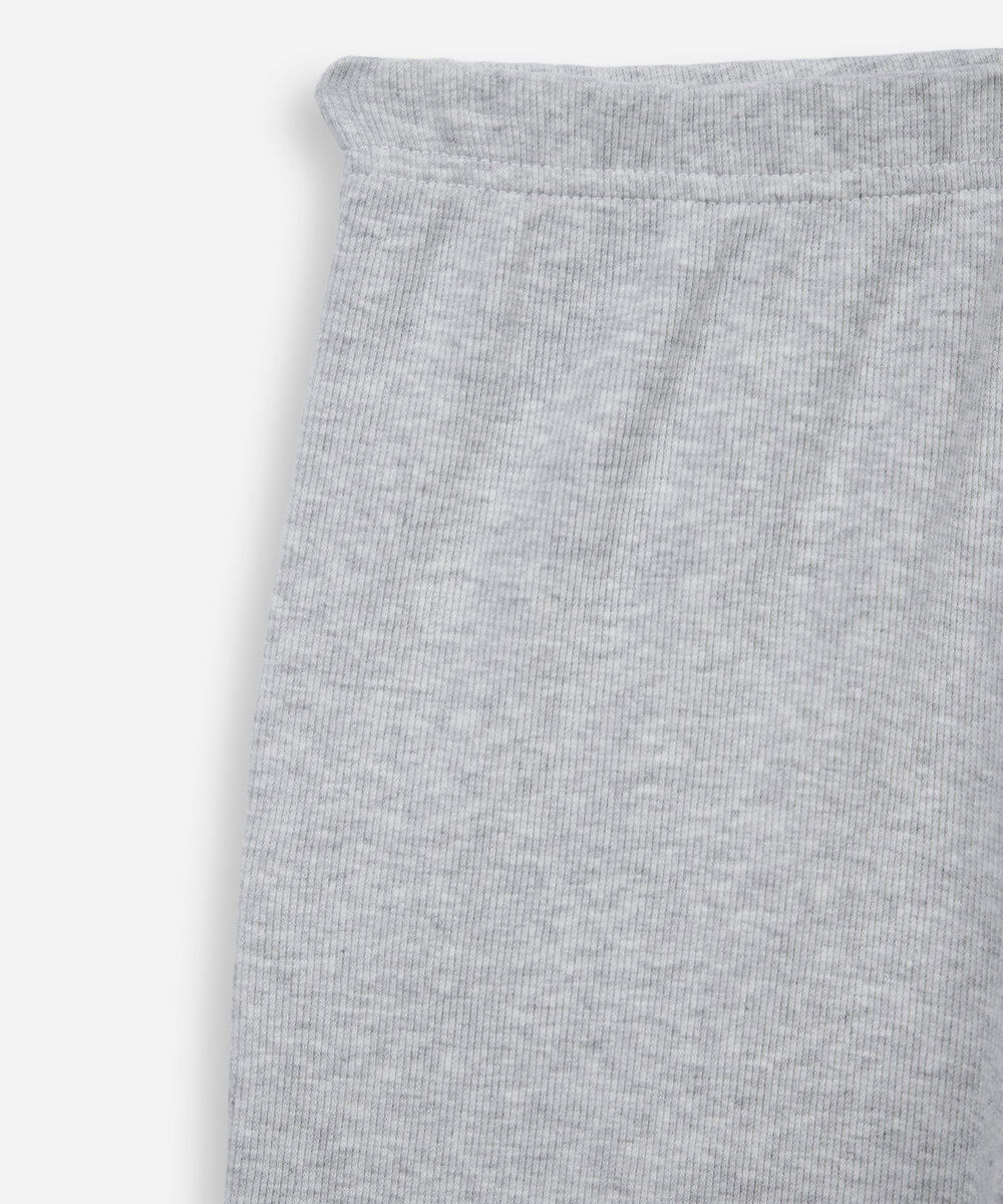 pijama curto juvenil com algodão estampado cinza