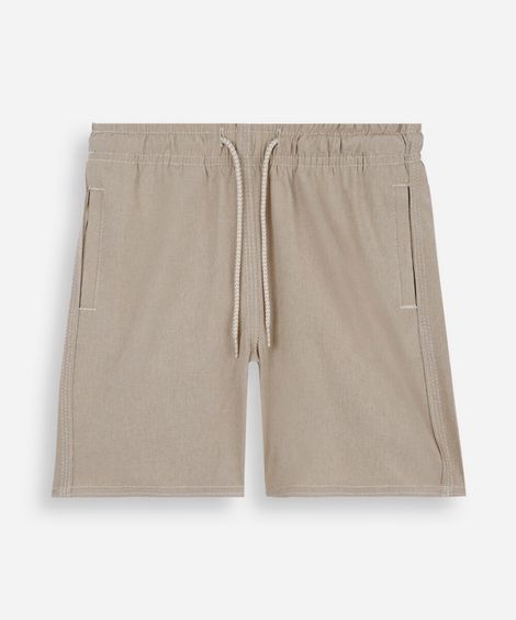 bermuda boardshort infantil lisa bege