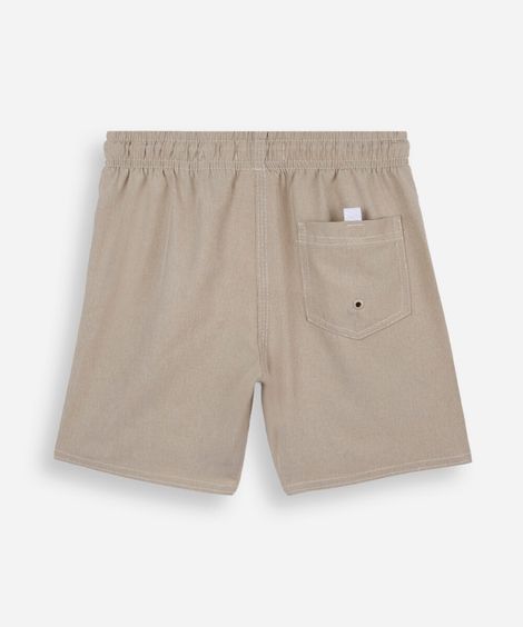bermuda boardshort infantil lisa bege
