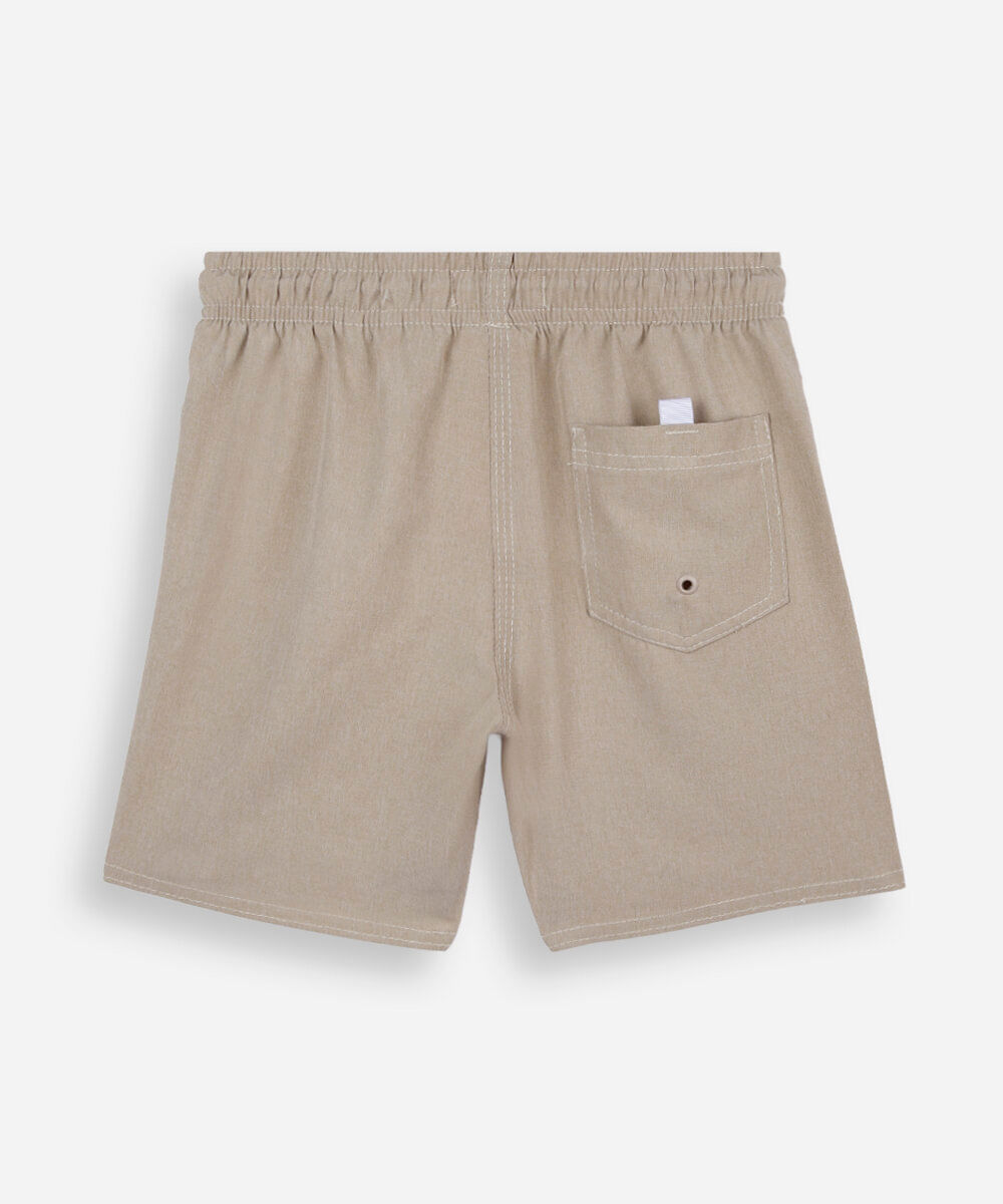bermuda boardshort infantil lisa bege