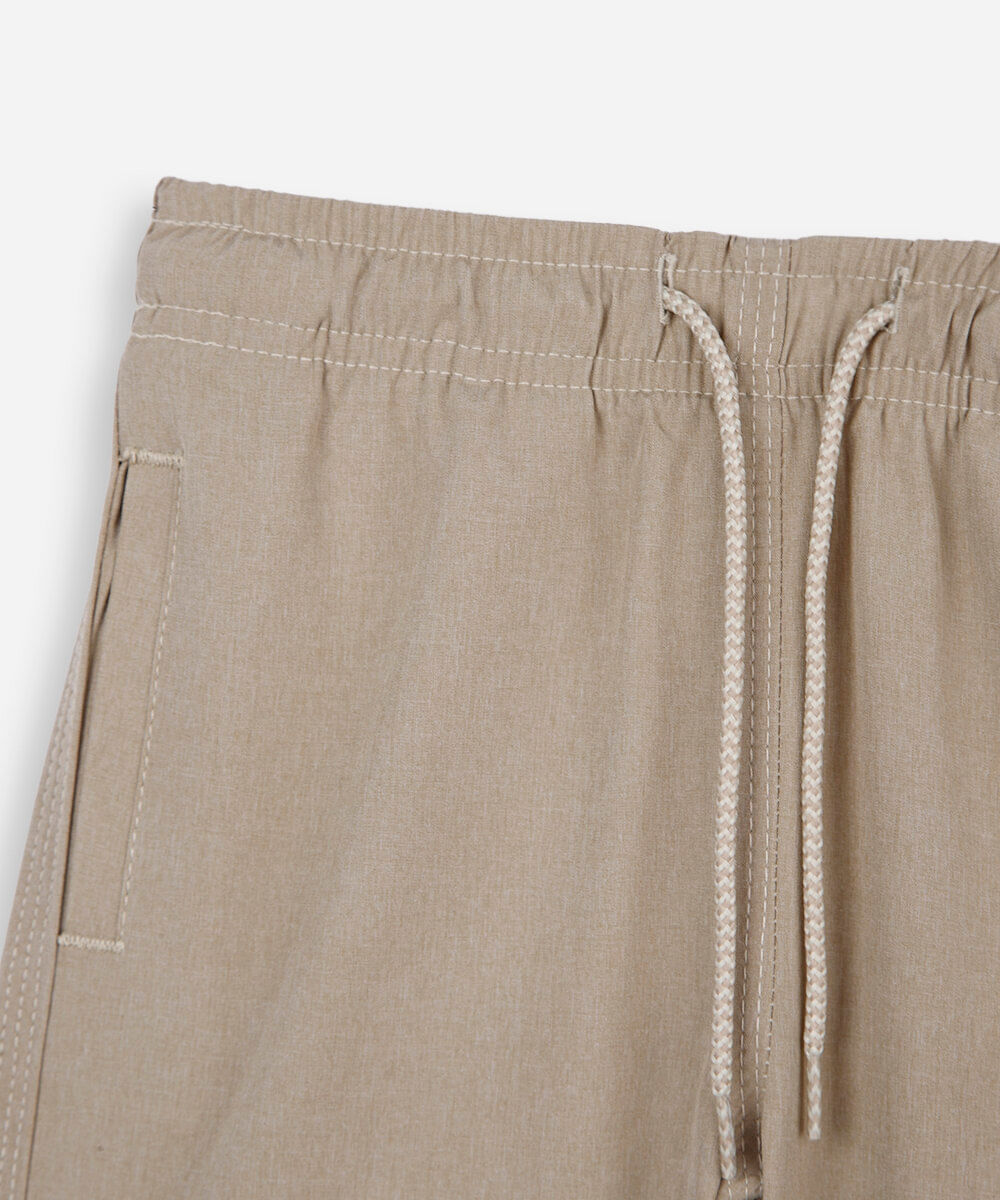 bermuda boardshort infantil lisa bege