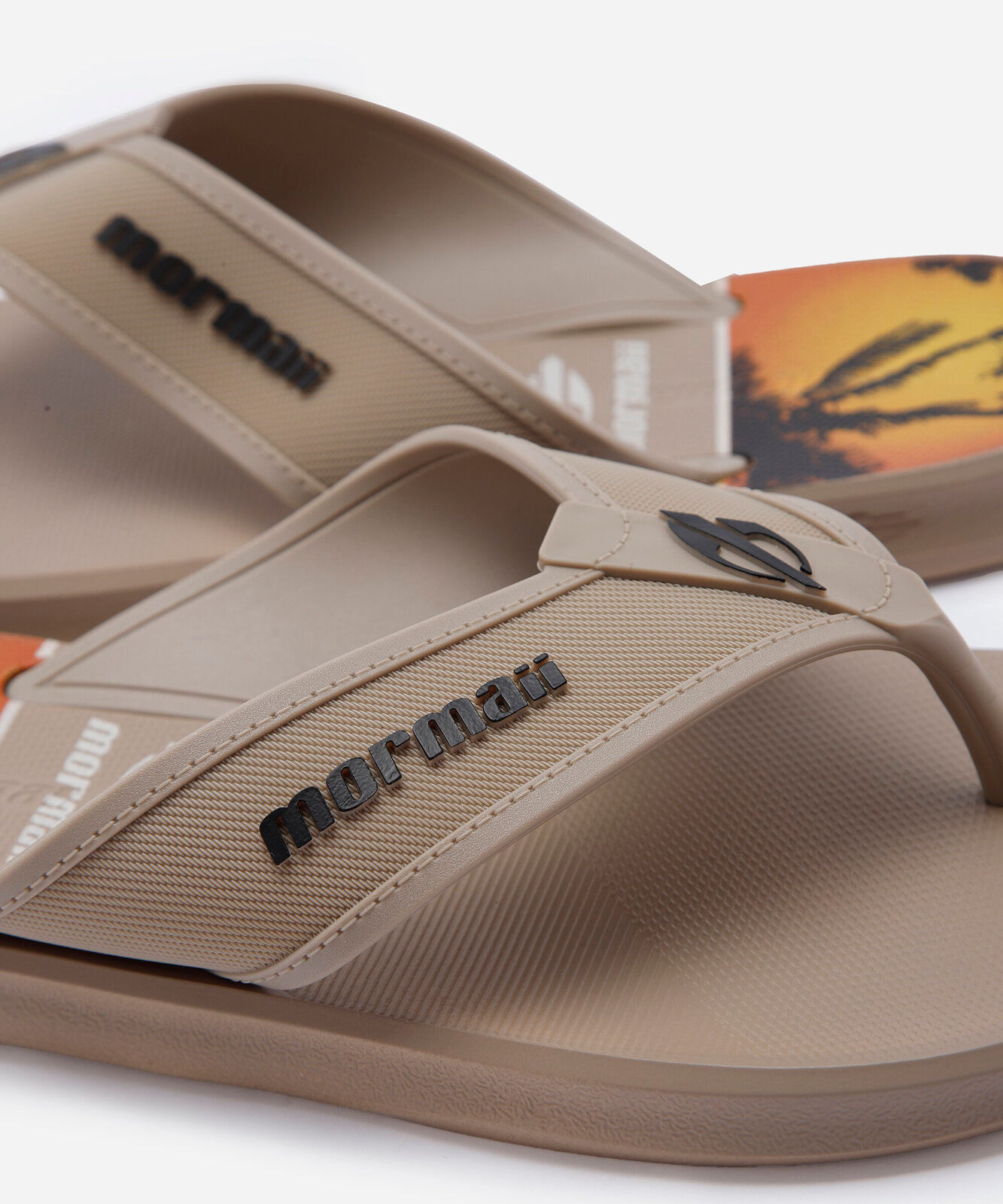 chinelo masculino mormai bege