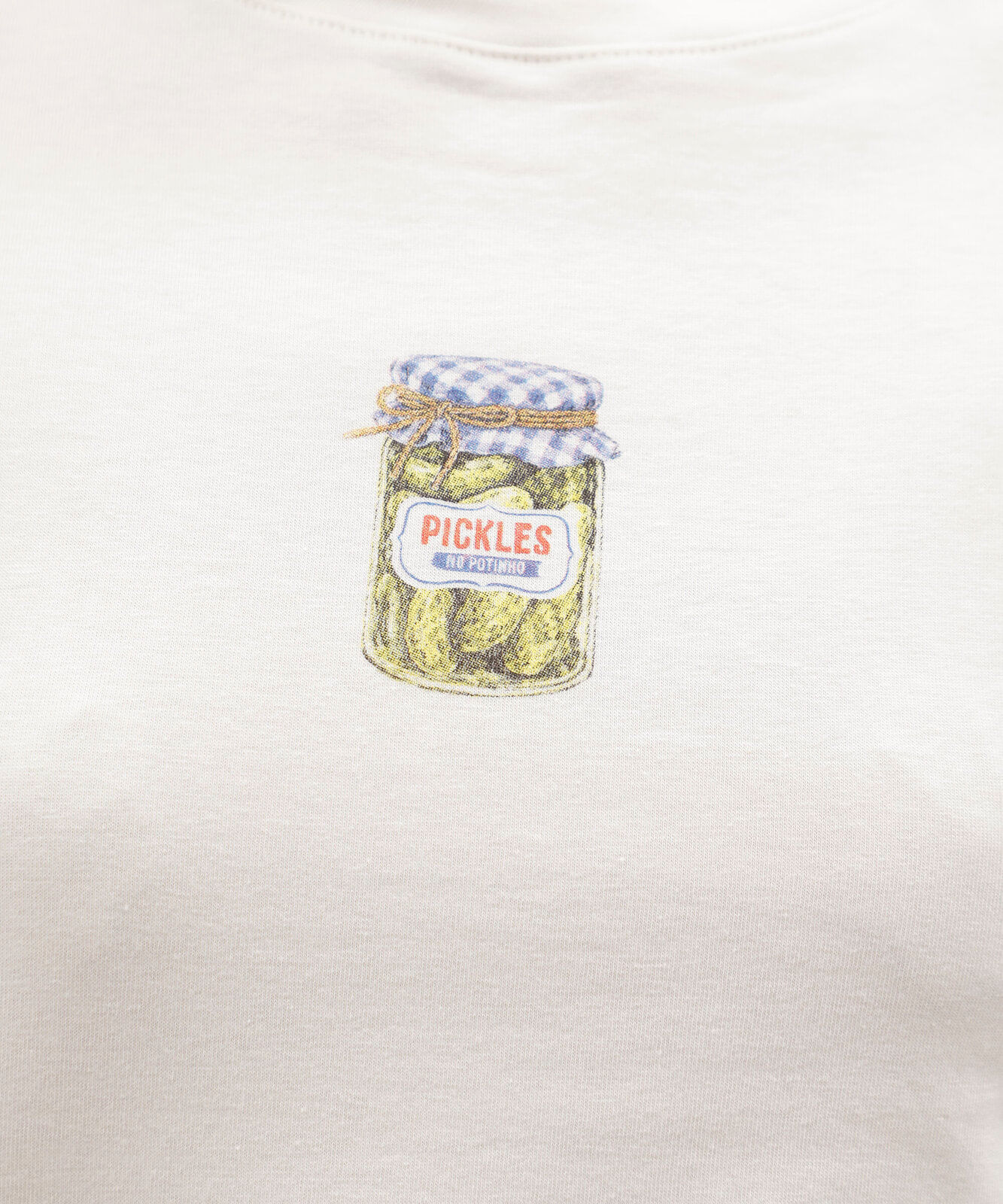 camiseta baby look feminina de algodão manga curta estampada básica off white
