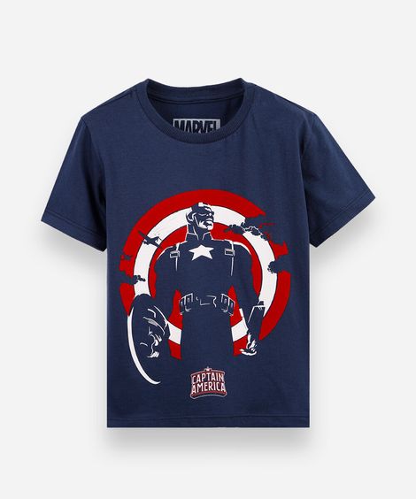 camiseta infantil capitão américa azul