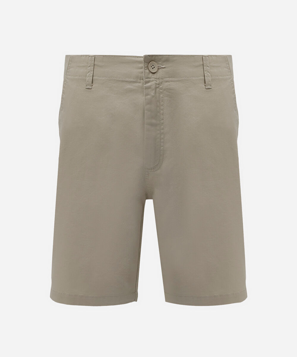bermuda masculina reta chino bege