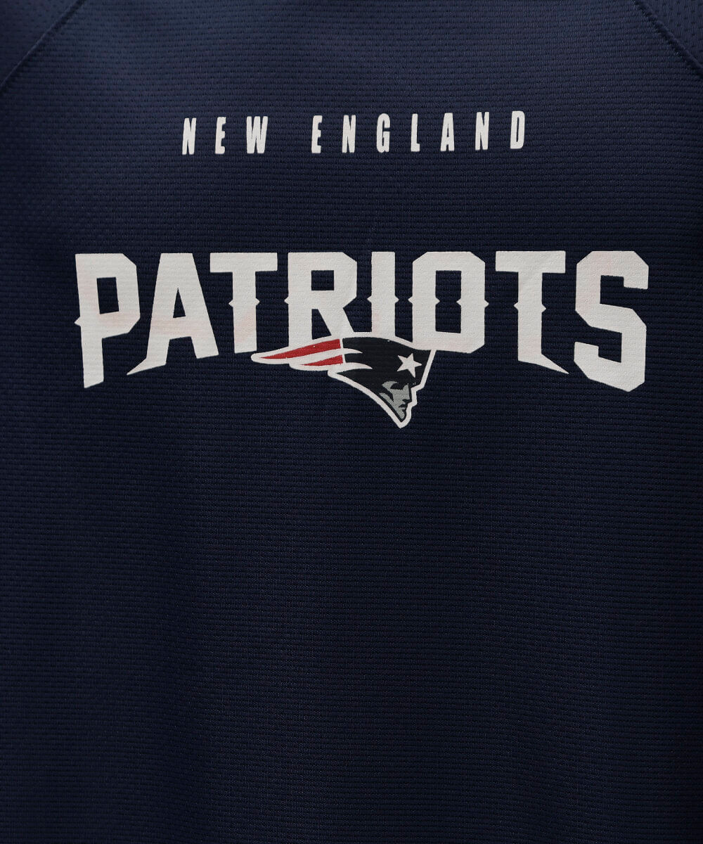 camiseta esportiva masculina gola v manga curta patriots nfl azul