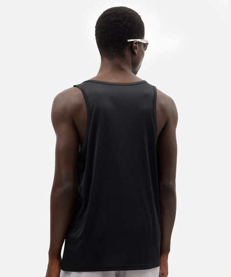 Regata Masculina Esportiva Básica Gola Careca Preta