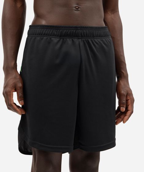 short masculino esportivo texturizado com recorte preta
