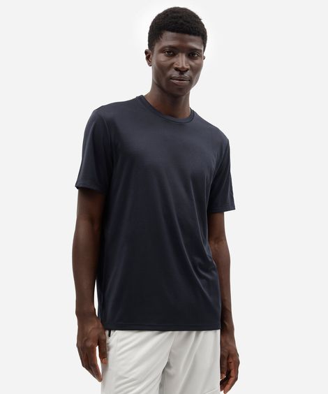camiseta esportiva masculina texturizada azul