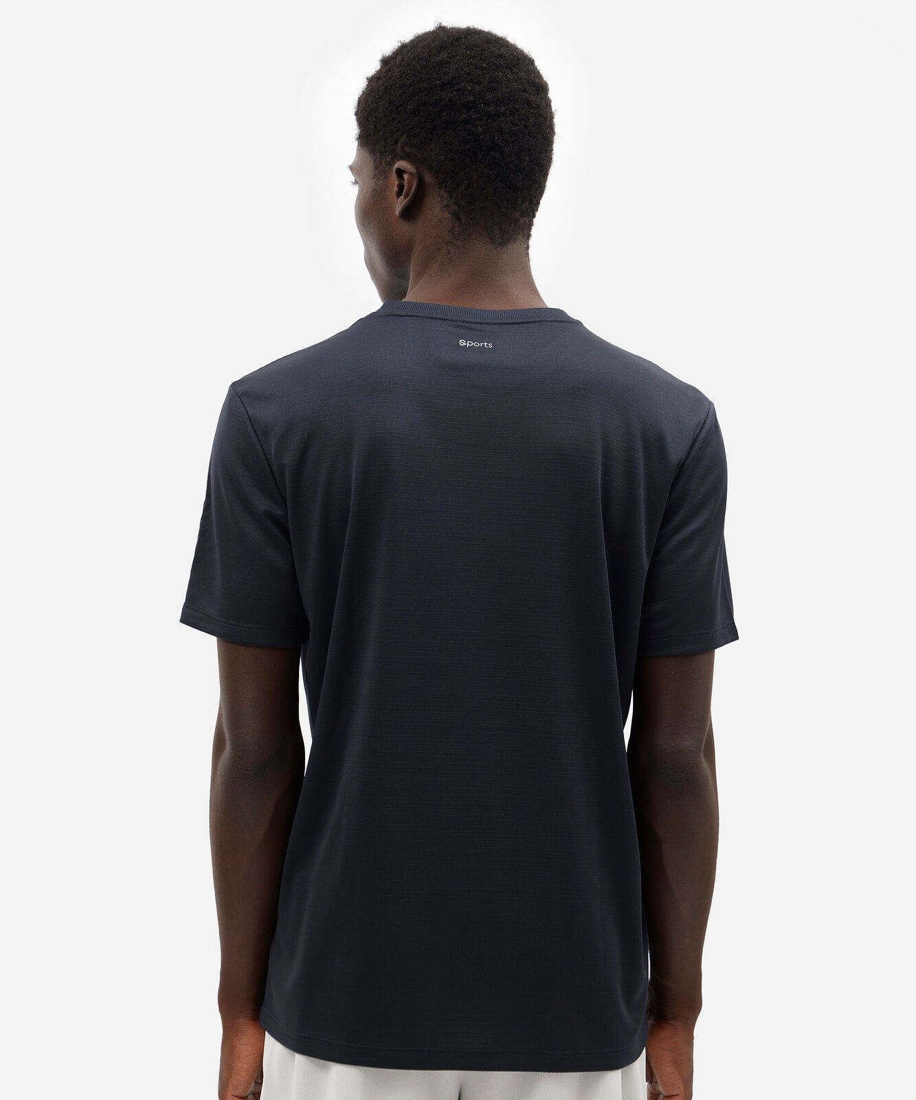 camiseta esportiva masculina texturizada azul