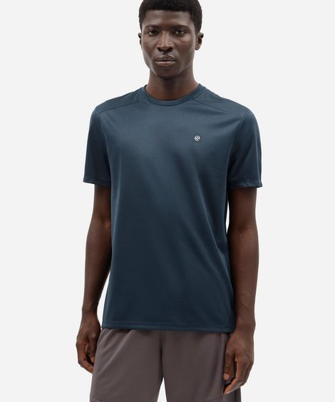 camiseta masculina esportiva com recorte verde