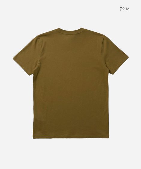 camiseta básica feminina de algodão manga curta estampada verde