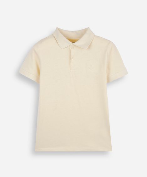 polo de algodão infantil âncora amarela