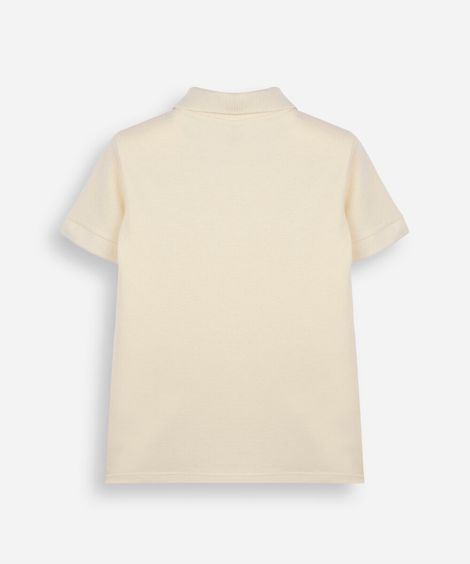 polo de algodão infantil âncora amarela