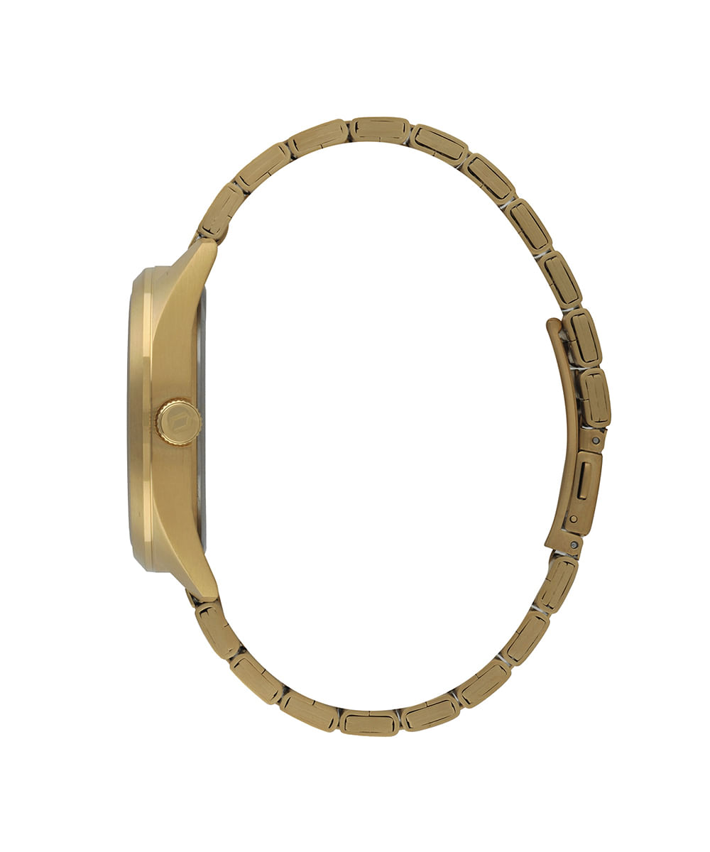 relógio masculino orient solartech analógico calendário mgss1288 g2kx dourado