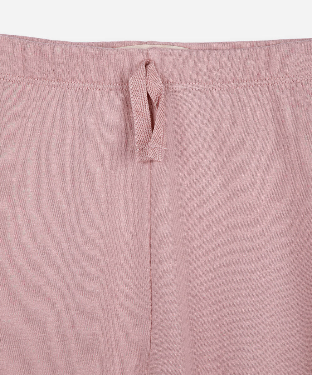 calça infantil de algodão cós elástico rosa