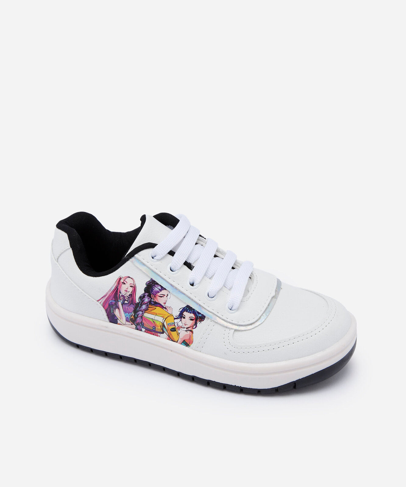 tênis casual juvenil guerreiras do kpop off white