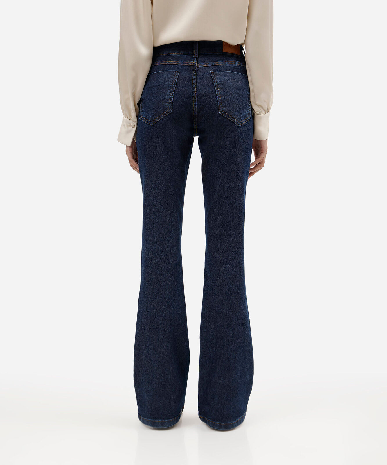 calça boot cut feminina jeans sawary azul