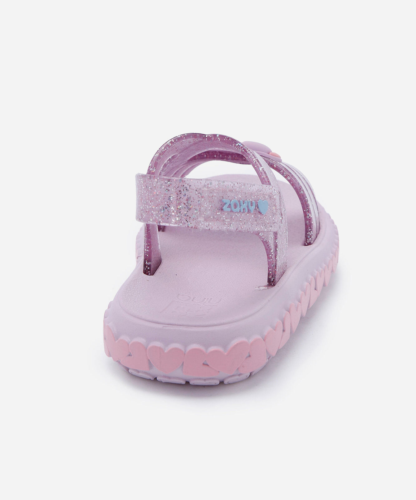 sandália infantil unicórnio com glitter zaxy lilás