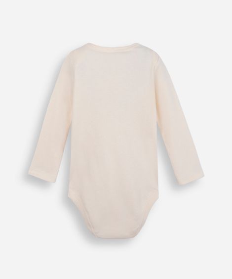 body infantil de algodão simba bege