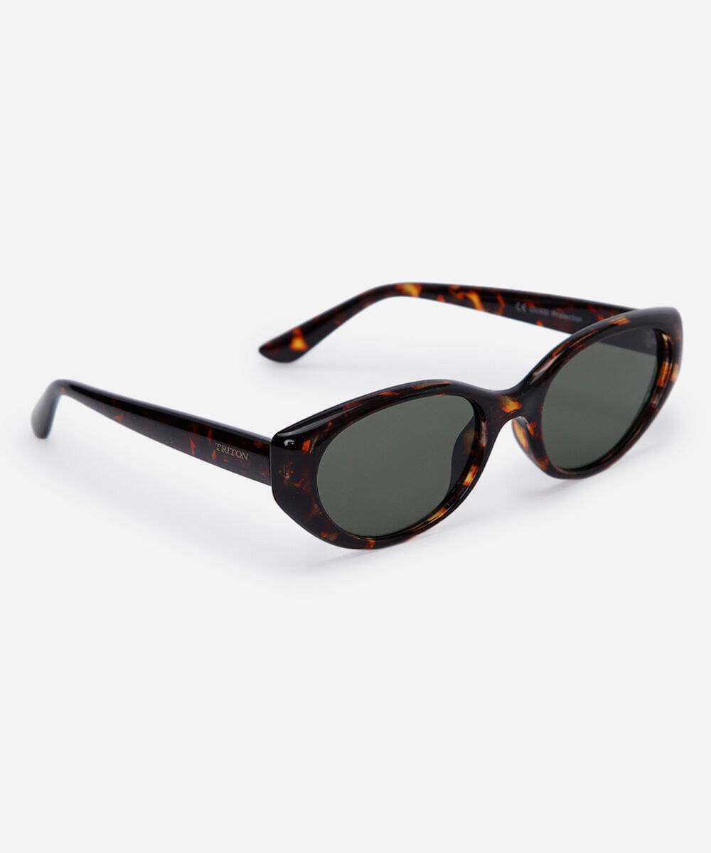 óculos de sol feminino gatinho de acetato tartaruga triton colorido