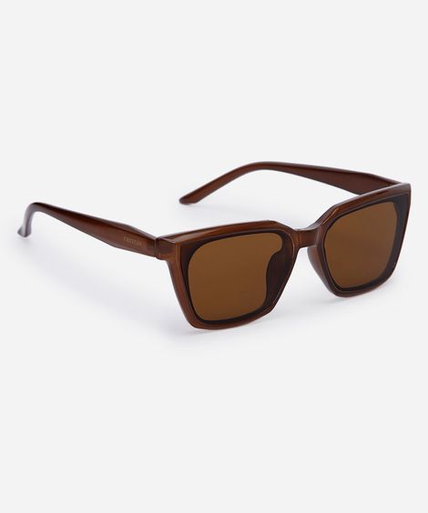 óculos de sol feminino quadrado de acetato triton marrom