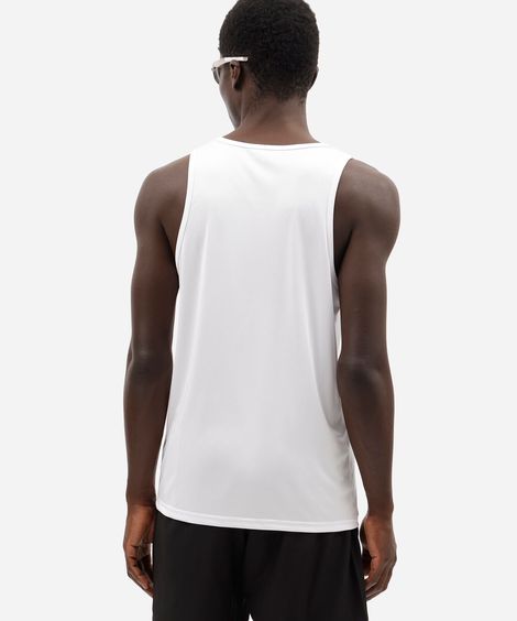 Regata Masculina Esportiva Básica Gola Careca Branca