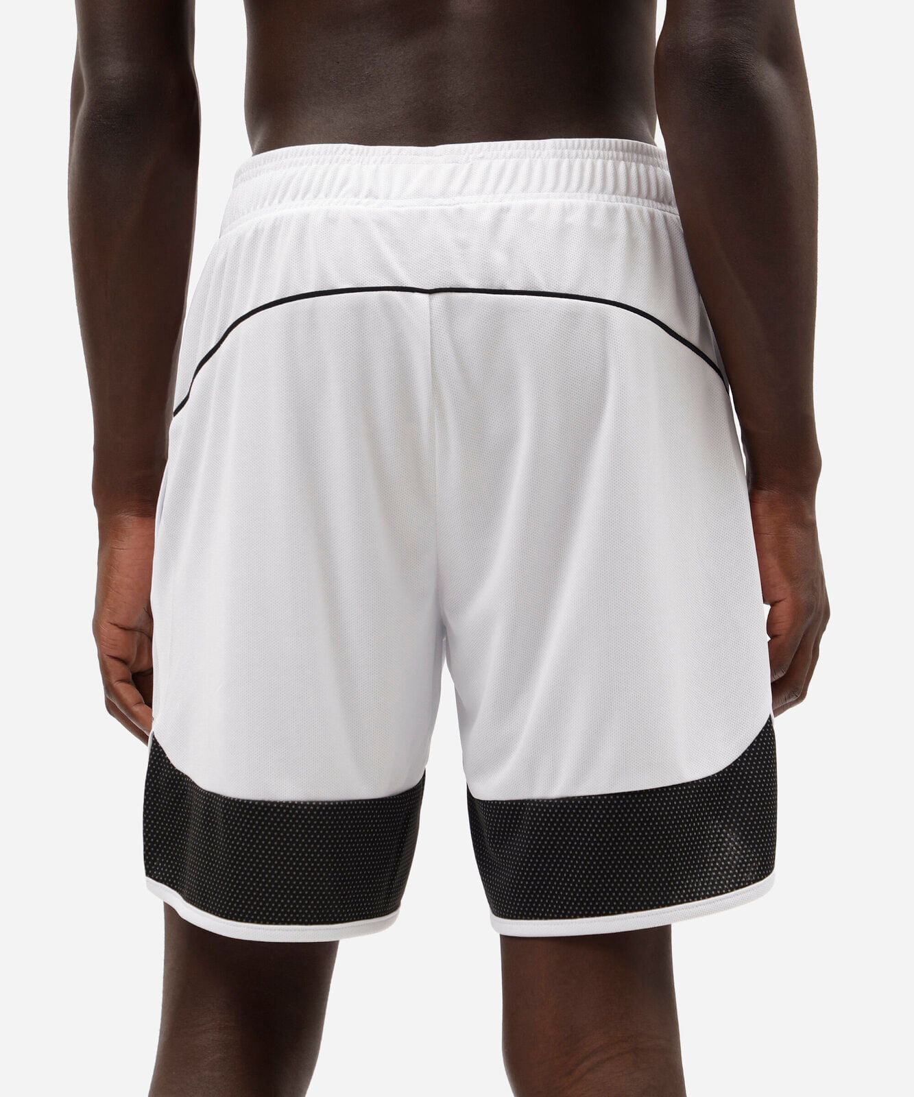 short masculino esportivo texturizado com recorte - branco
