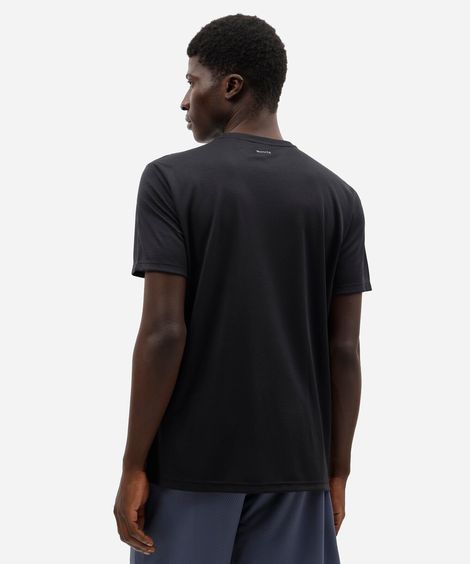 camiseta masculina básica esportiva manga curta preta