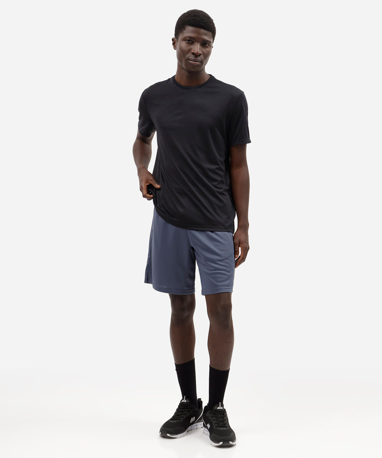 camiseta masculina básica esportiva manga curta preta
