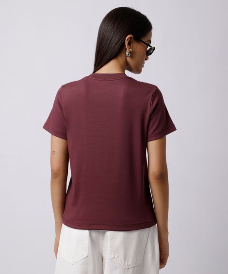 camiseta feminina de algodão slim mindset roxa