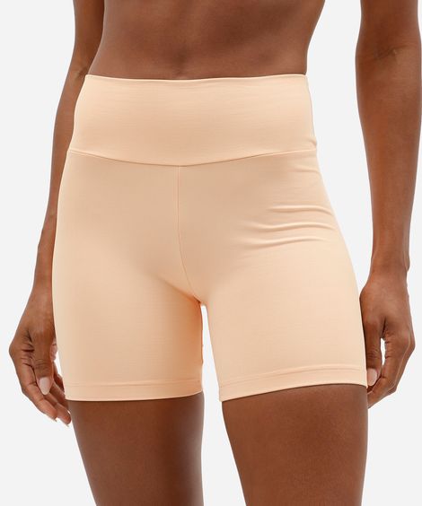 bermuda esportiva feminina cintura alta laranja