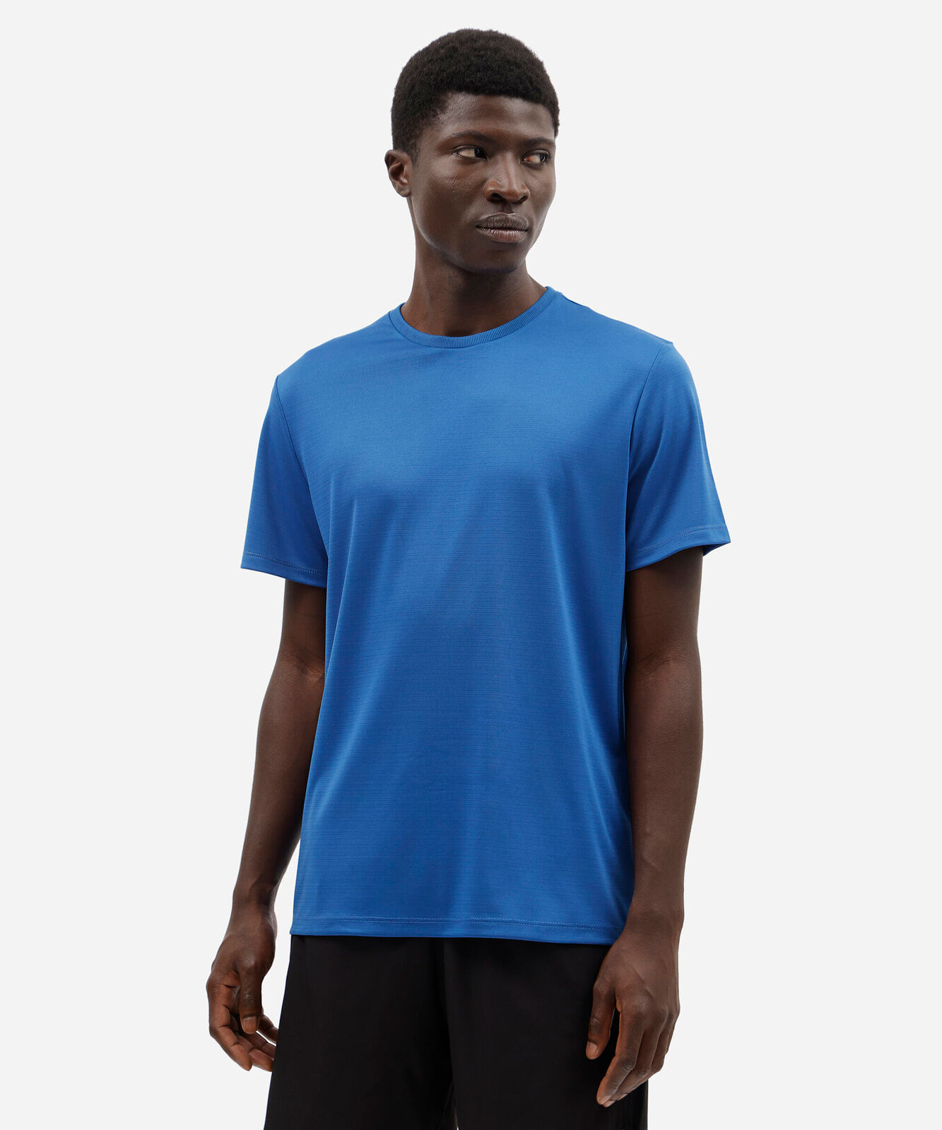 camiseta masculina básica esportiva manga curta azul
