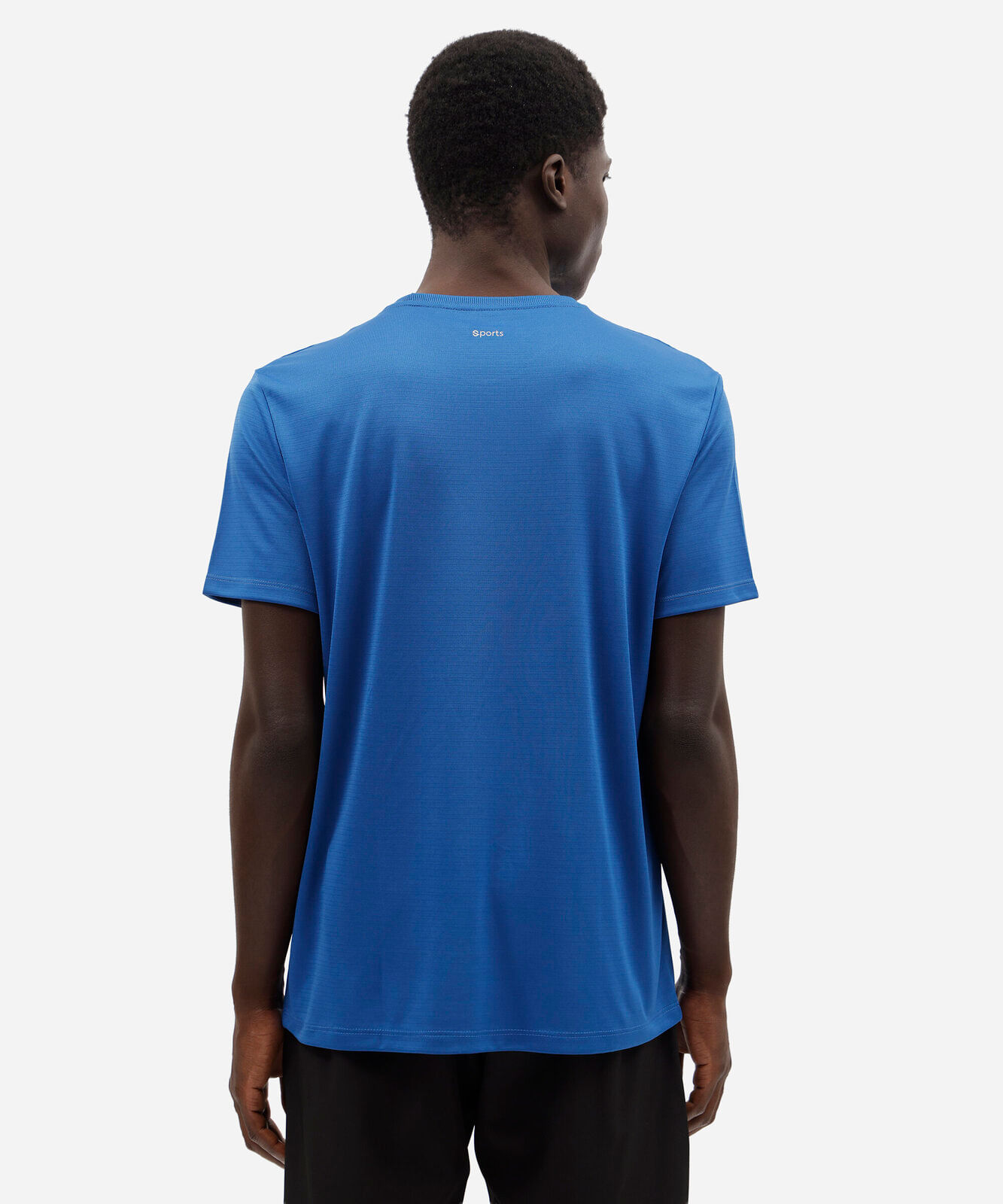 camiseta masculina básica esportiva manga curta azul
