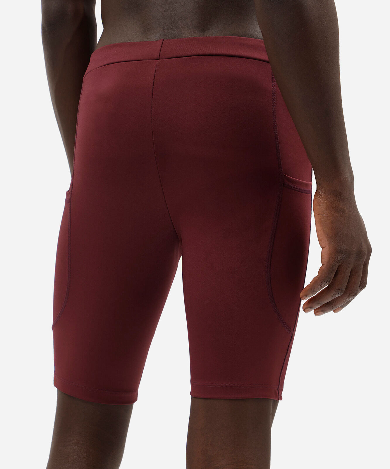 bermuda masculina esportiva de compressão vinho