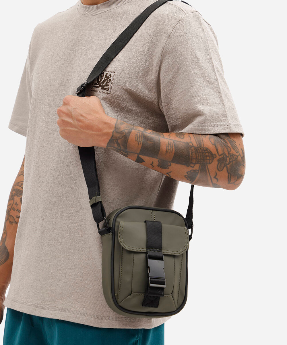 bolsa shoulder bag pu com bolso verde
