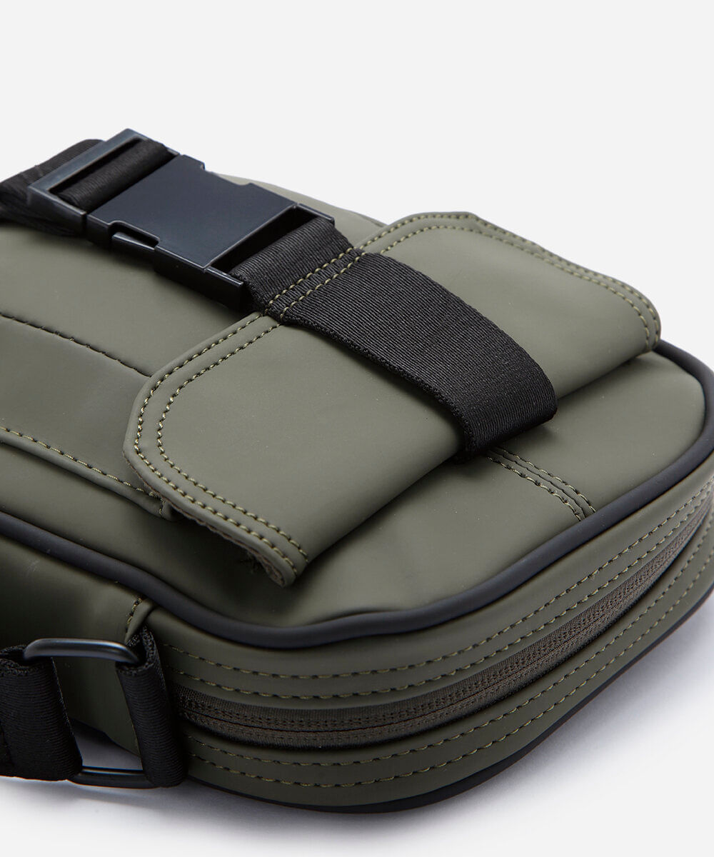 bolsa shoulder bag pu com bolso verde
