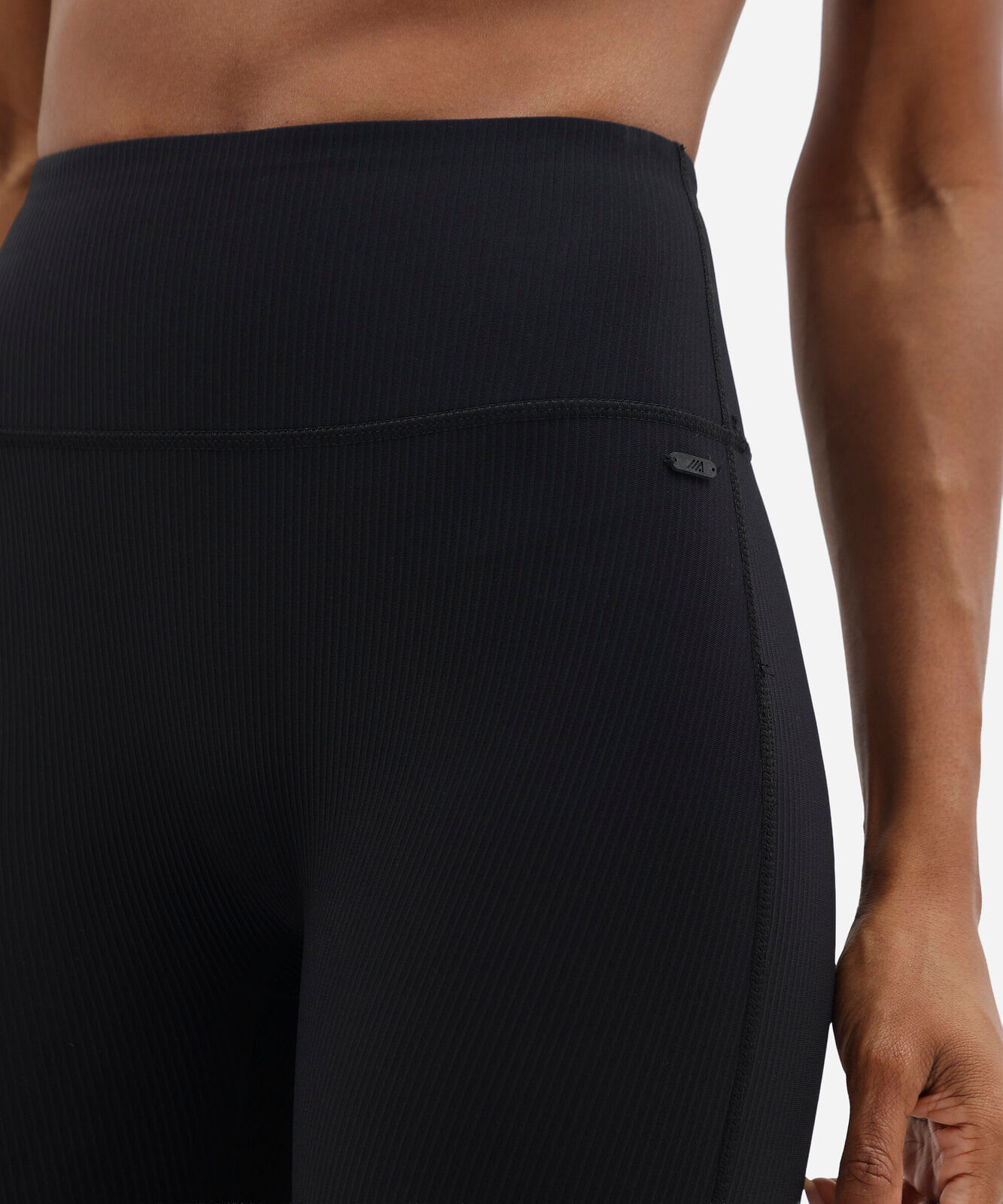 calça legging feminina esportiva canelada preta
