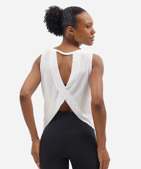 regata esportiva feminina decote costas off white
