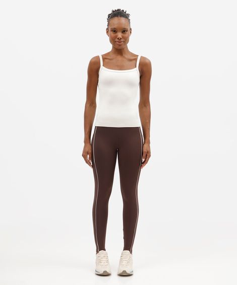 calça legging com bolsos esportiva marrom