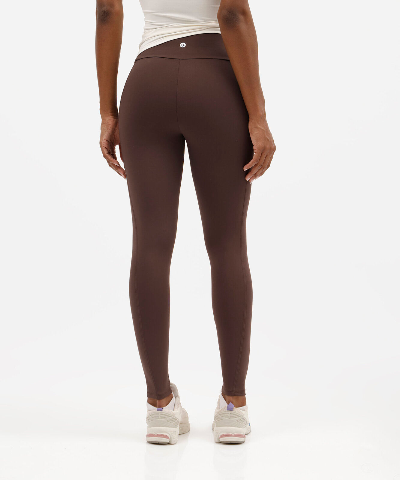 calça legging com bolsos esportiva marrom
