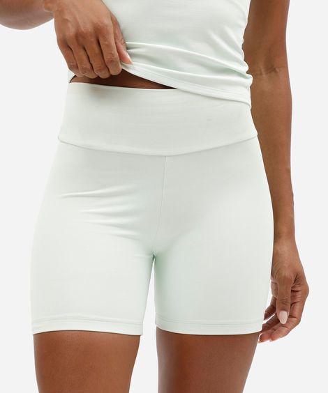 bermuda esportiva feminina cintura alta verde