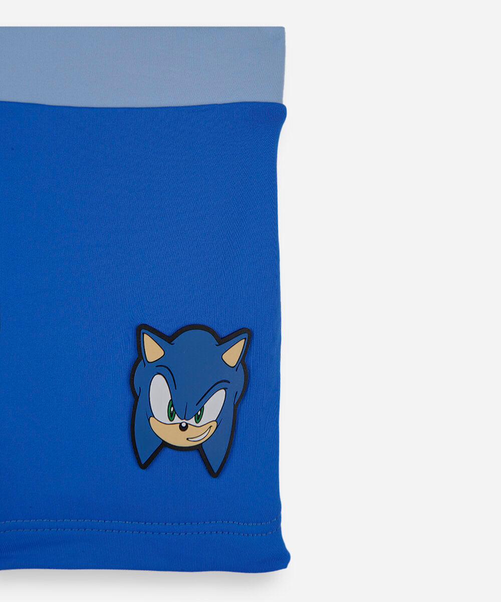 sunga boxer infantil sonic azul
