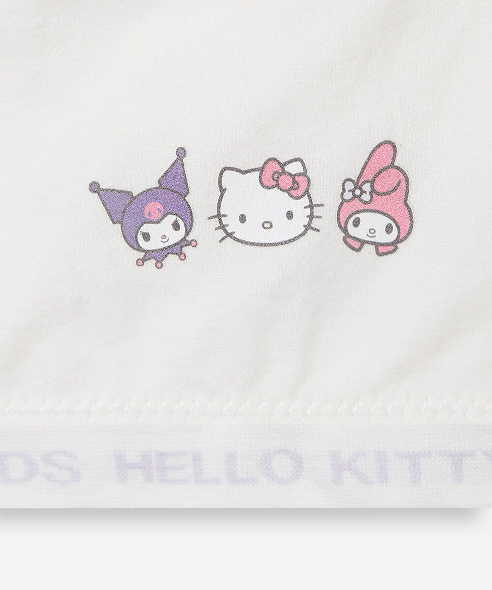 kit de 2 sutiãs top infantis sem costura hello kitty colorido