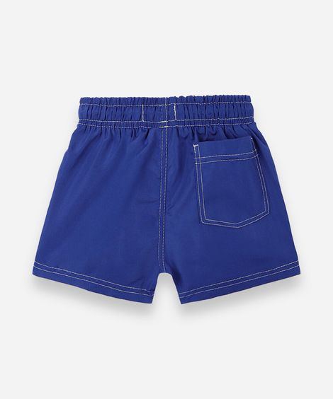 short boardshort infantil cós elástico azul