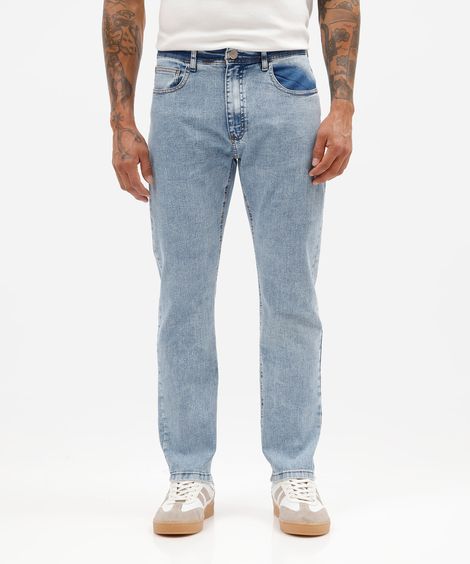 calça slim masculina jeans azul
