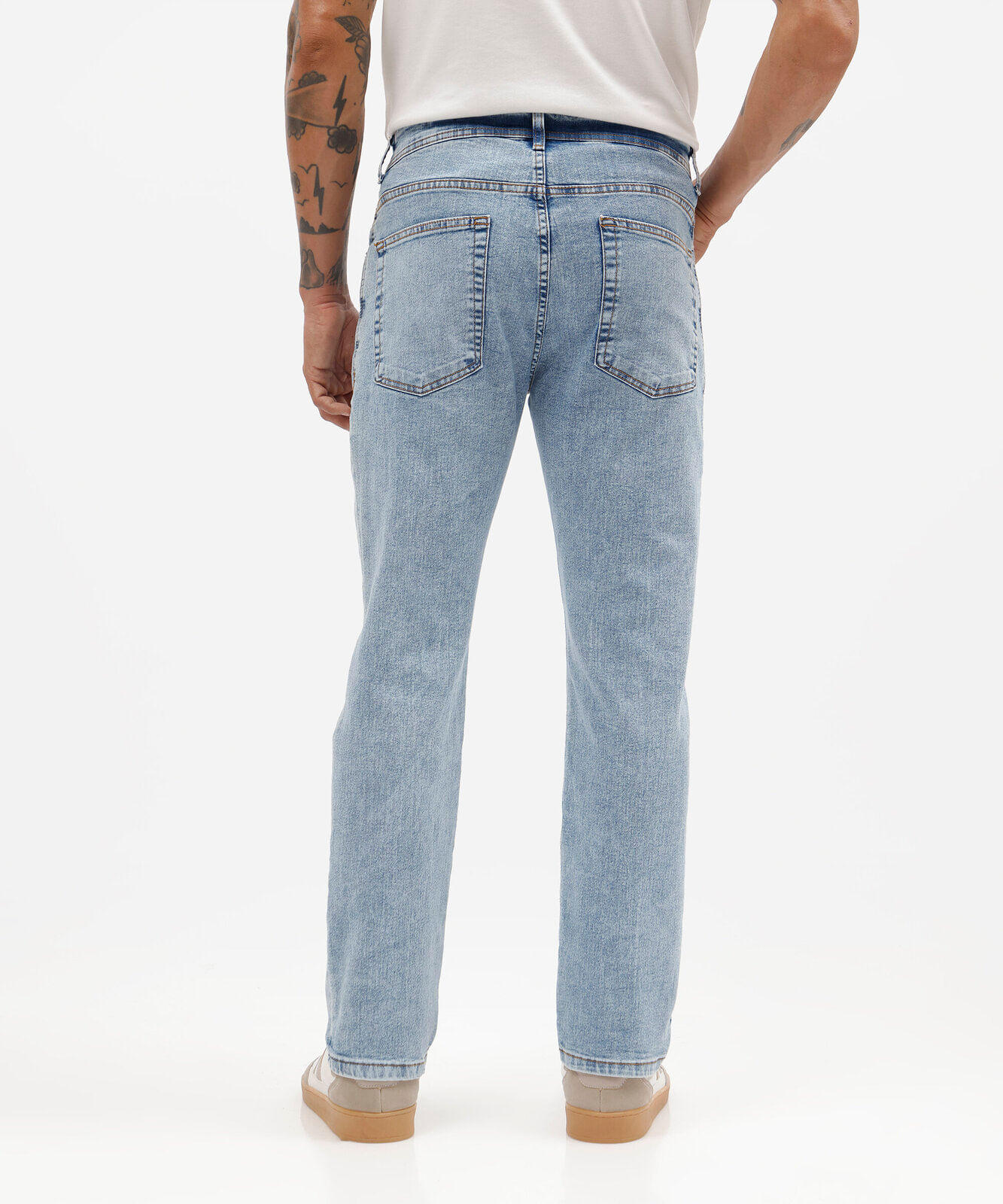 calça slim masculina jeans azul