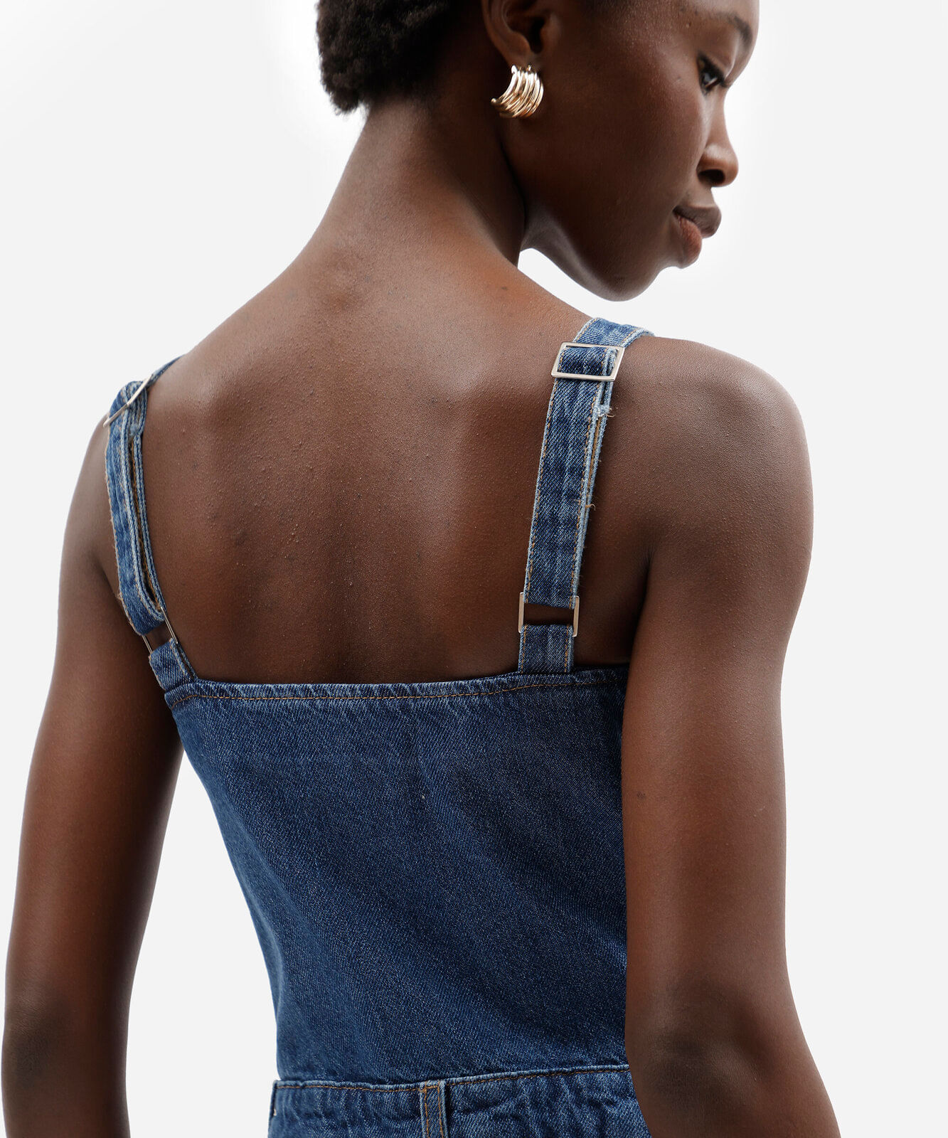 macacão pantacourt feminino jeans azul