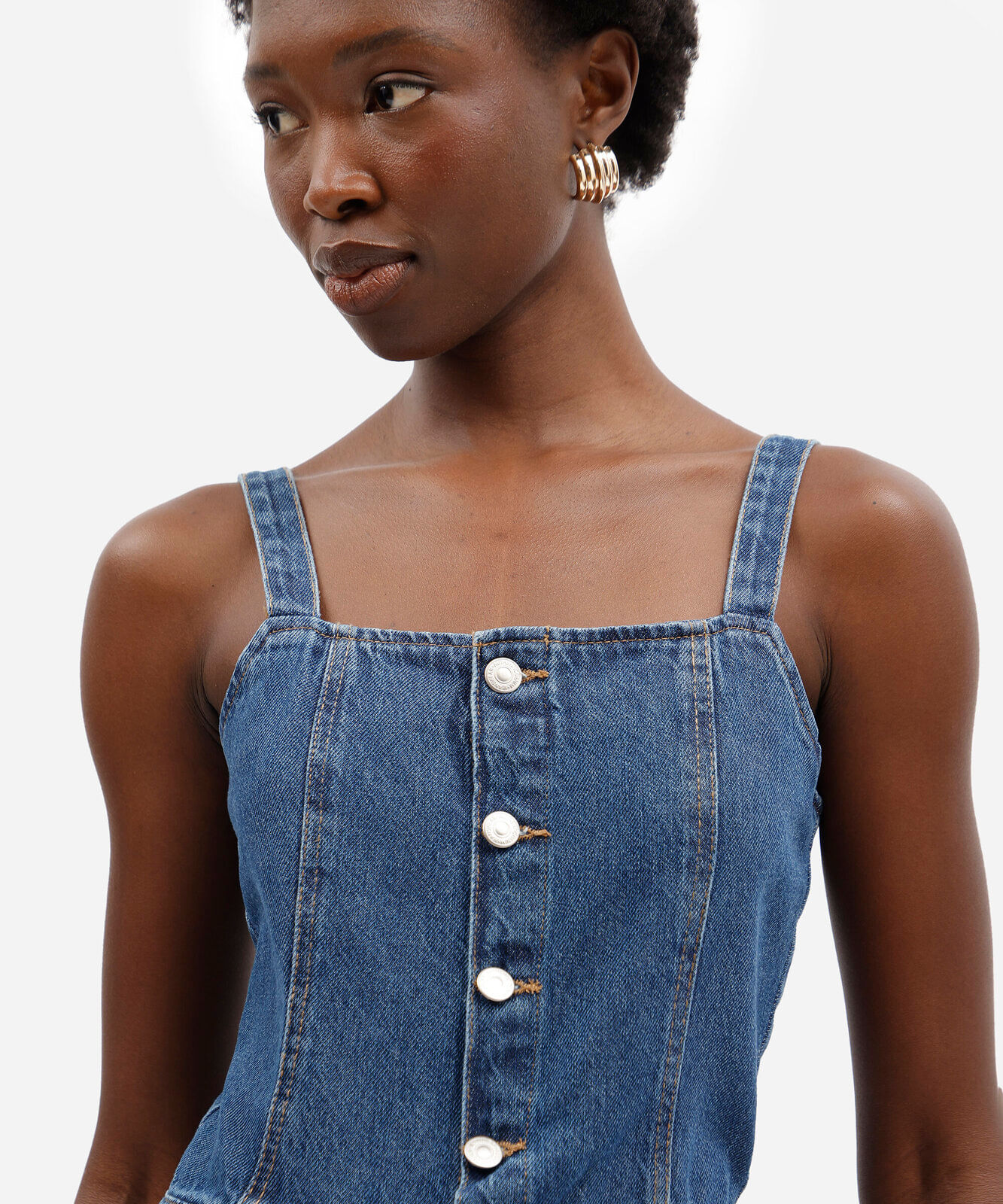 macacão pantacourt feminino jeans azul