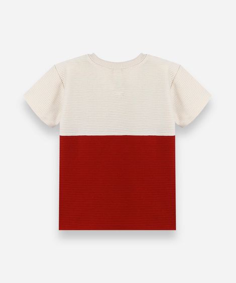 camiseta infantil com algodão e recorte manga curta homem aranha bege